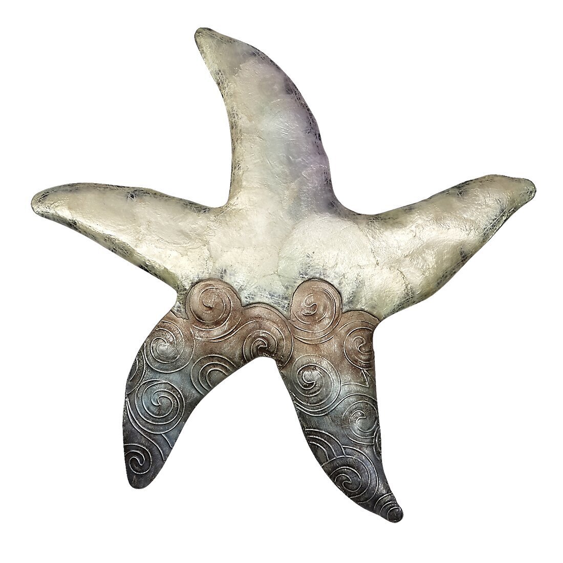 Aluminum starfish outdoor wall decor