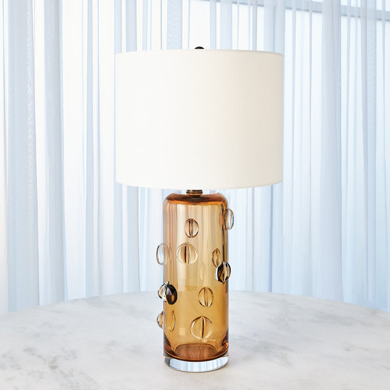 Amber glass lamp