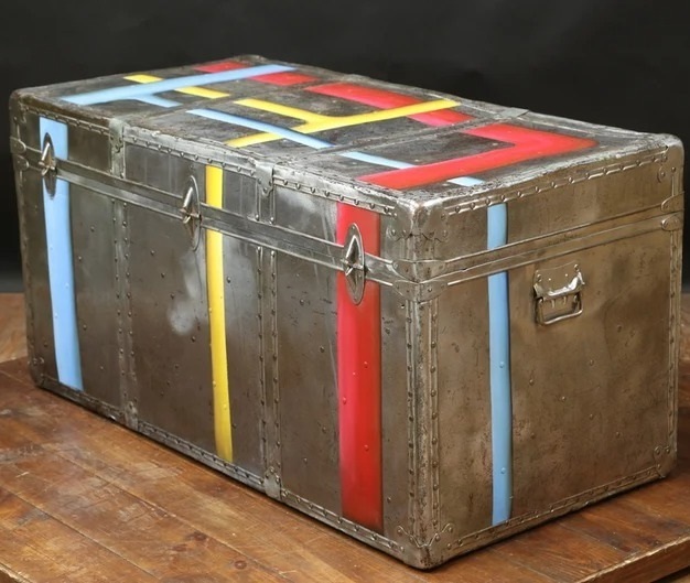 American Metal Steamer Trunk
