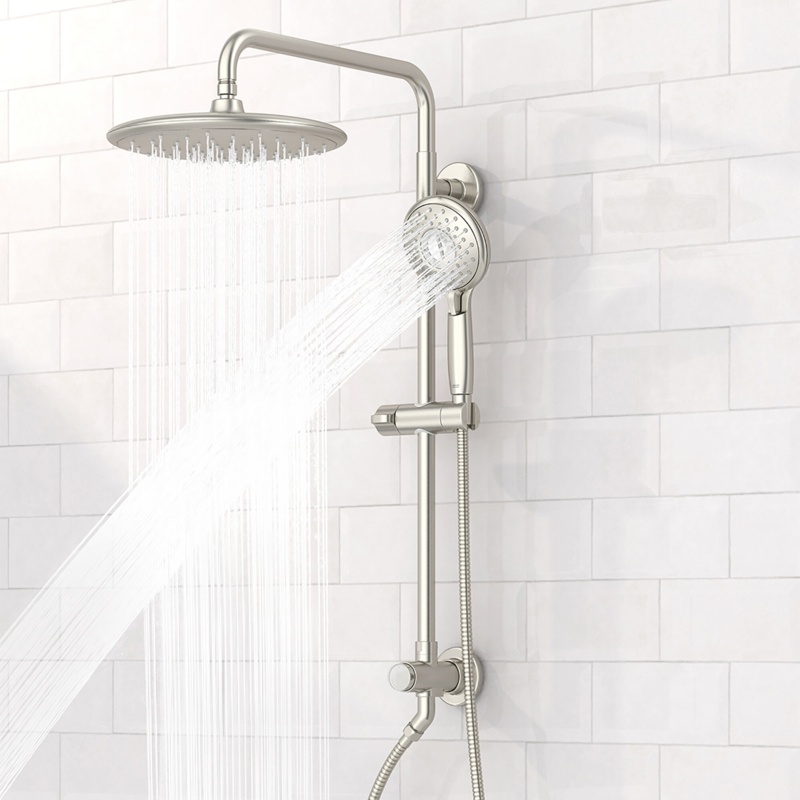 American Standard 9038804.243 Spectra Versa Shower System with Rain Shower Head and Handheld Shower
