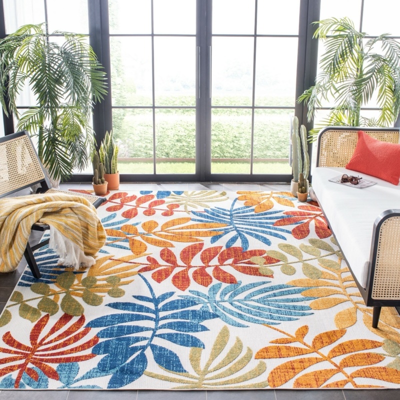 Anakin Machine Woven / Power Loomed Red/Blue Indoor/Outdoor Rug