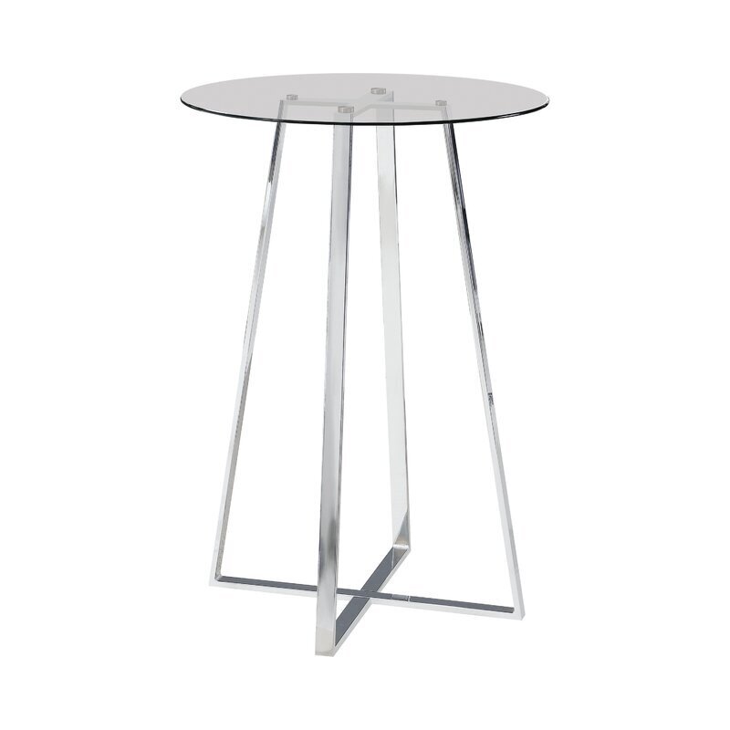Angular Glass Pub Table