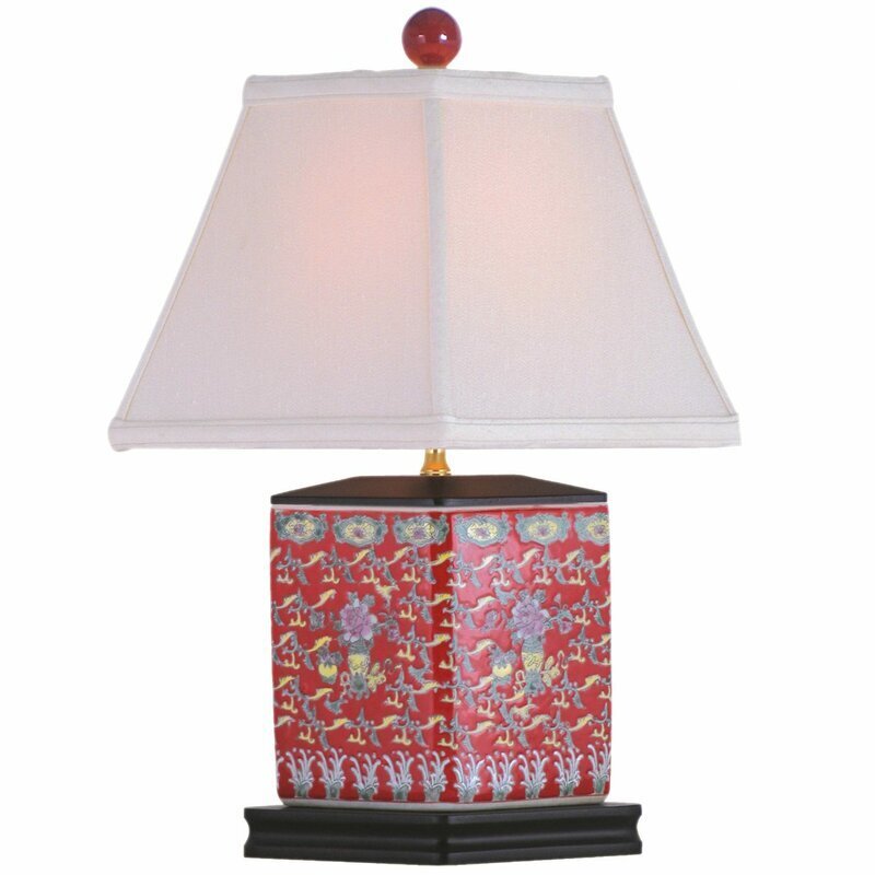 Antique Diamond Base Bold Chinese Lamp 