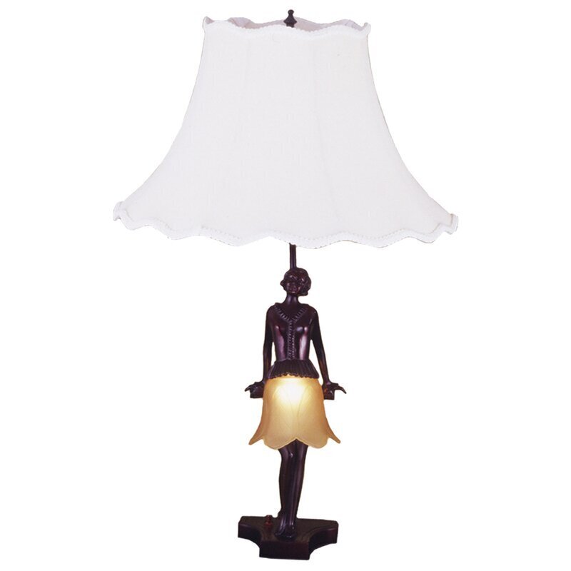 Antique Figurine Lamps Lady Silhouette