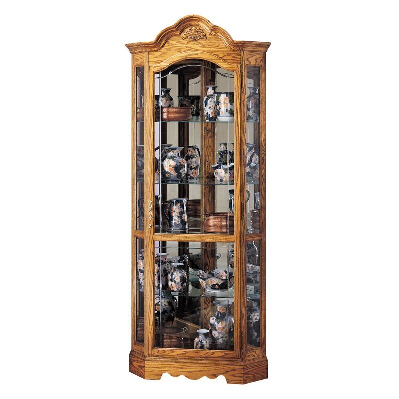 Antique oak corner cabinet