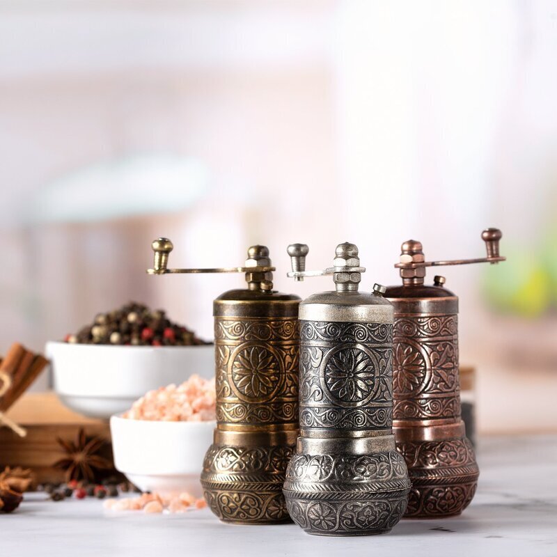 Antique Style Unique Salt and Pepper Mills 