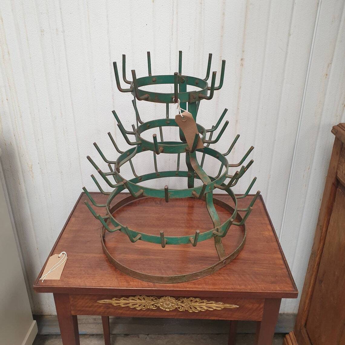 Antique wine bottle tree frame