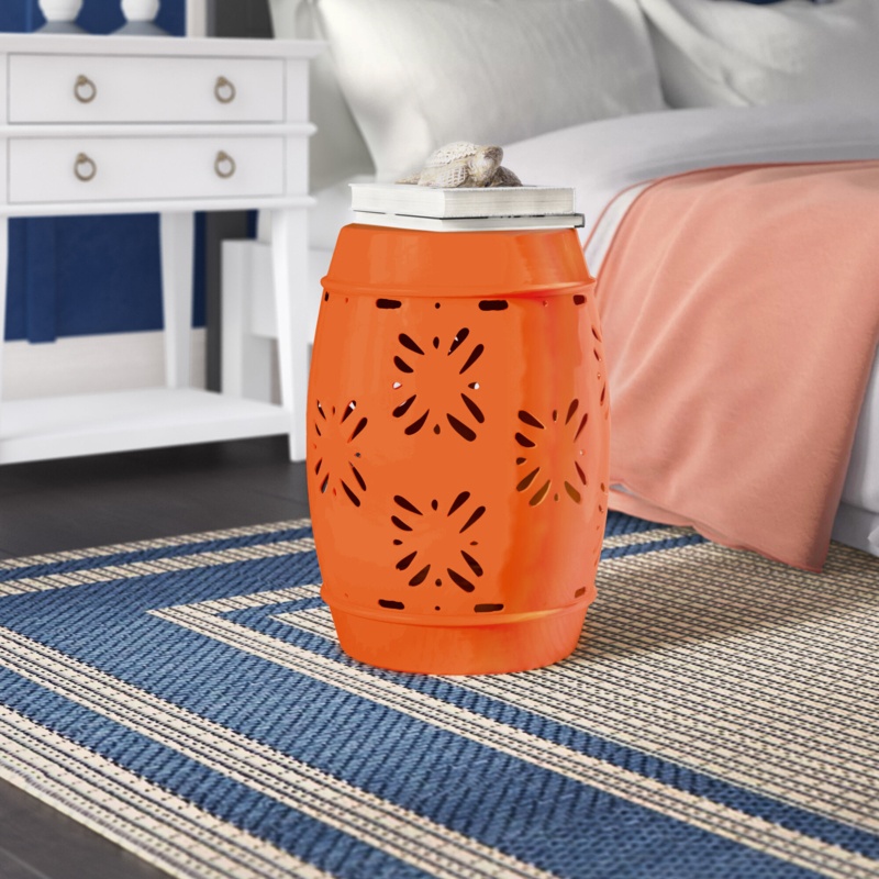 Glossy Ceramic Garden Stool