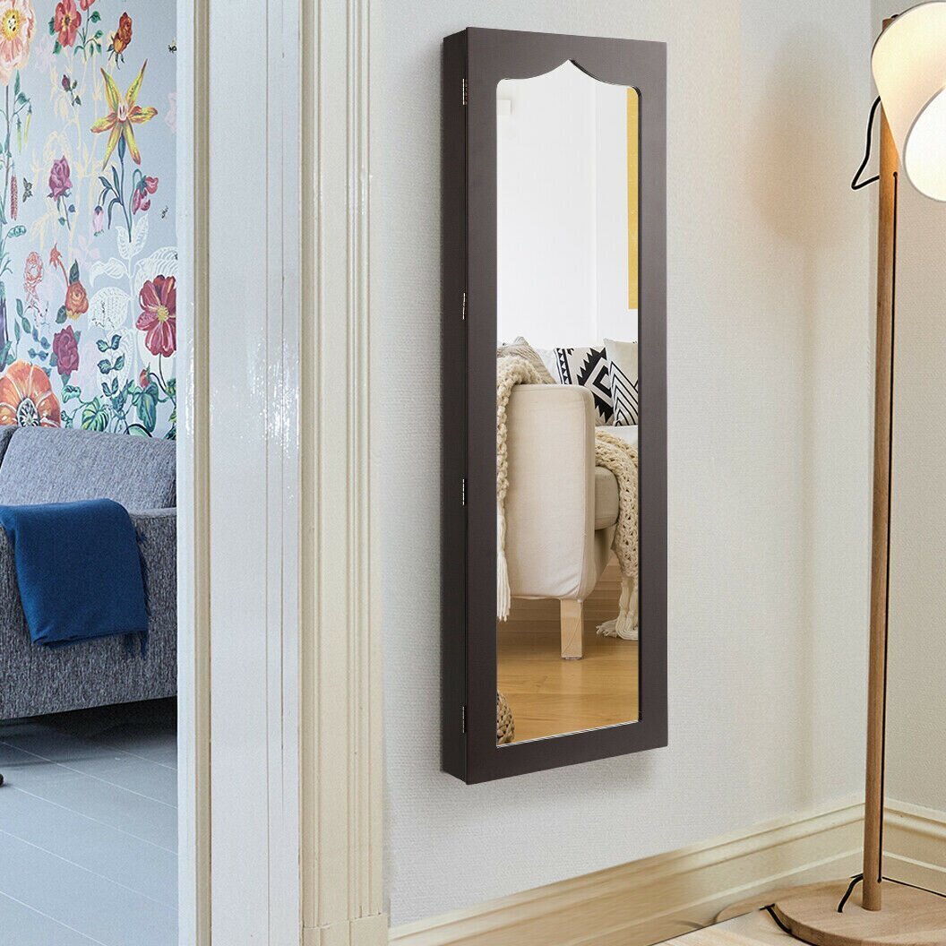 Arched Mirror with Jewelry Storage