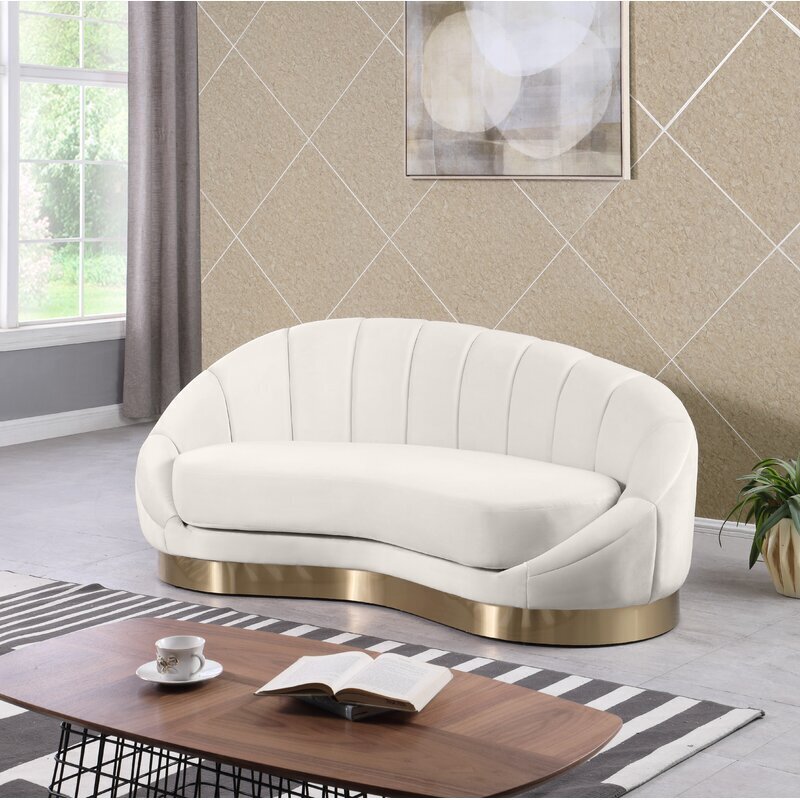 Armless round sofa