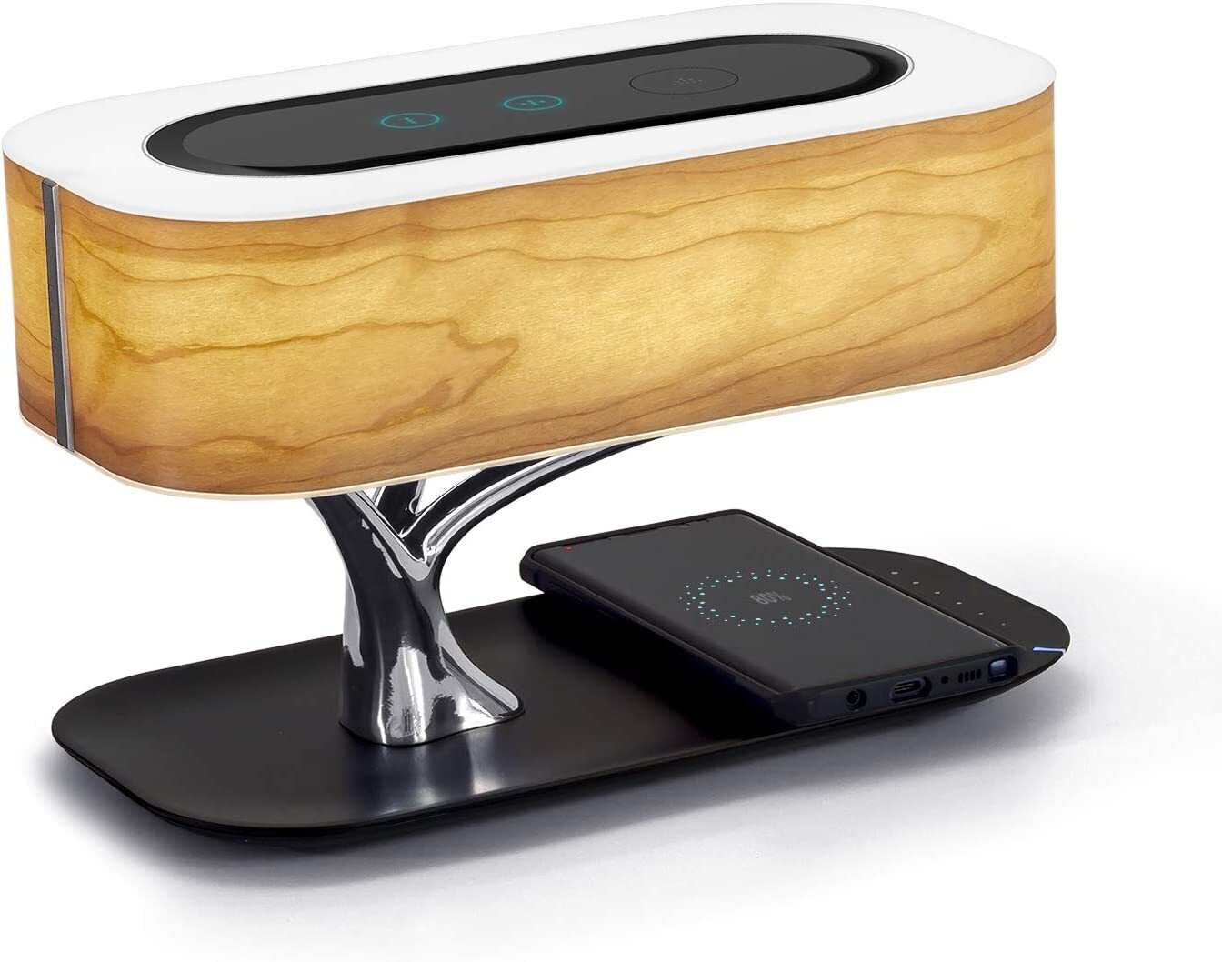 Art Deco Bedside Lamp with Sleep Mode