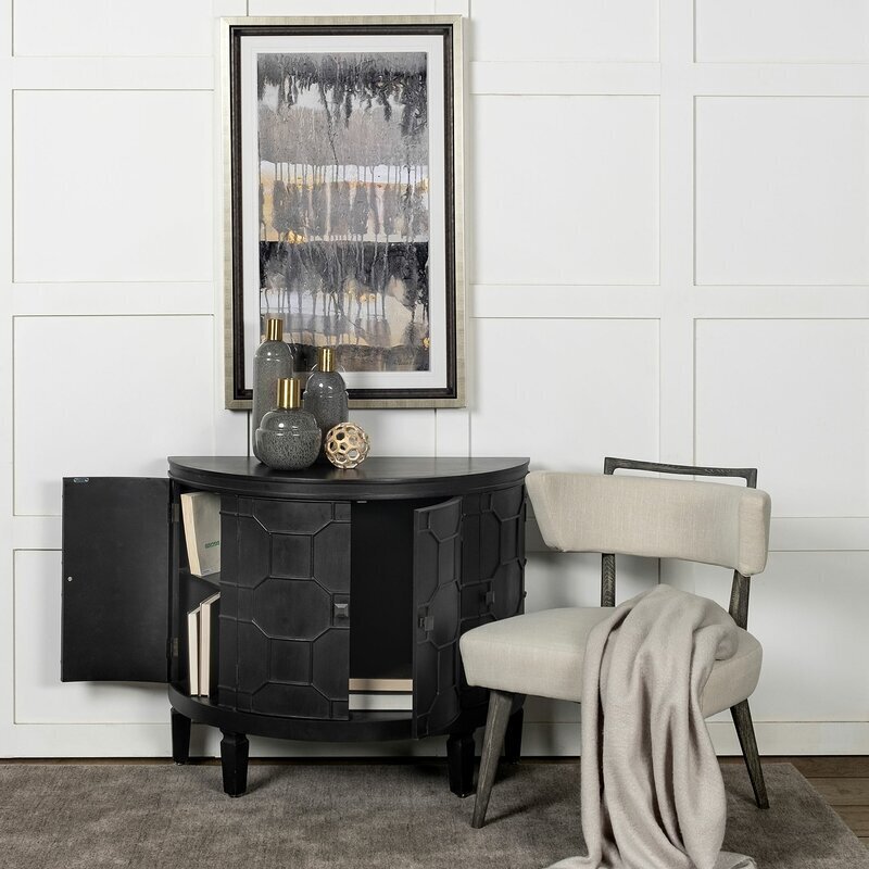 Art Deco Vintage Artisan Demilune Chest