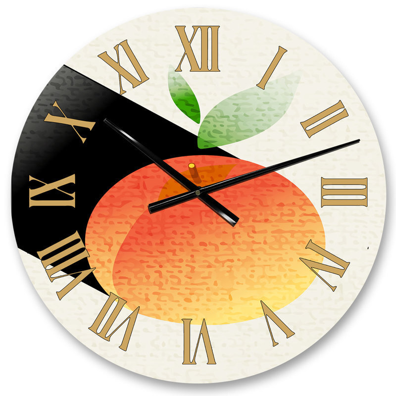 Artistic Peach Japanese Wall Clock