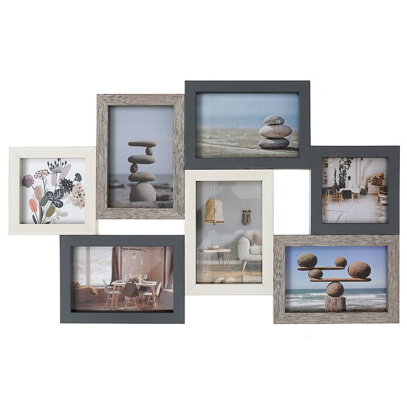 Asymmetrical multi photo frame 