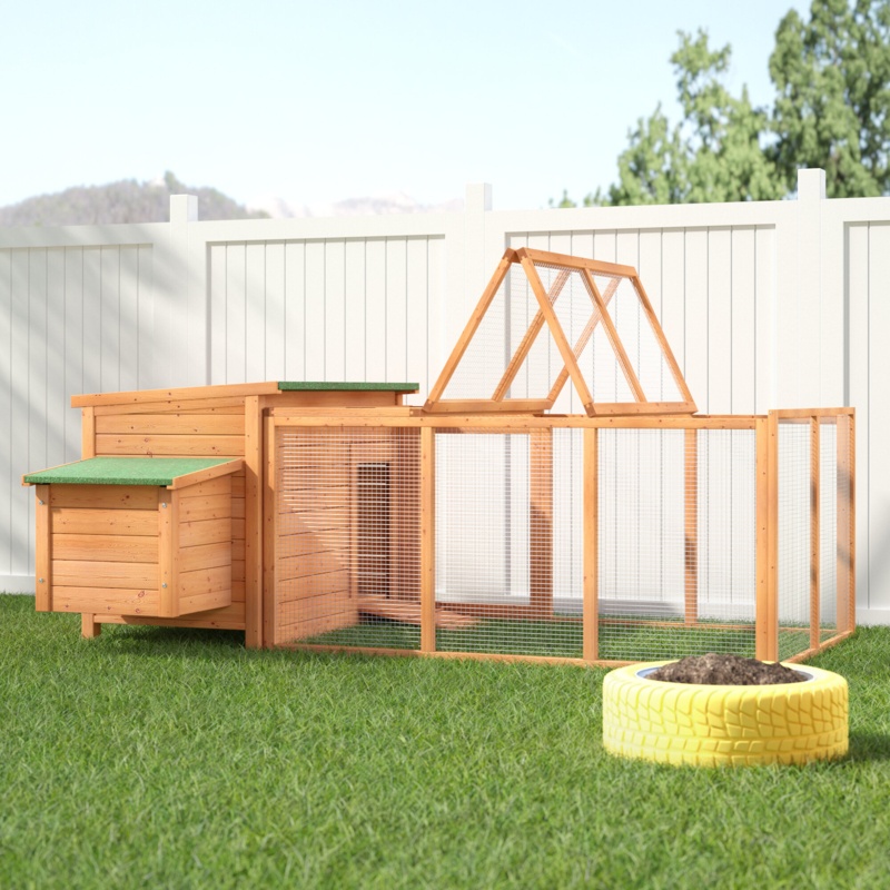 Auggie 19.5 Square Feet Chicken Coop with Chicken Run