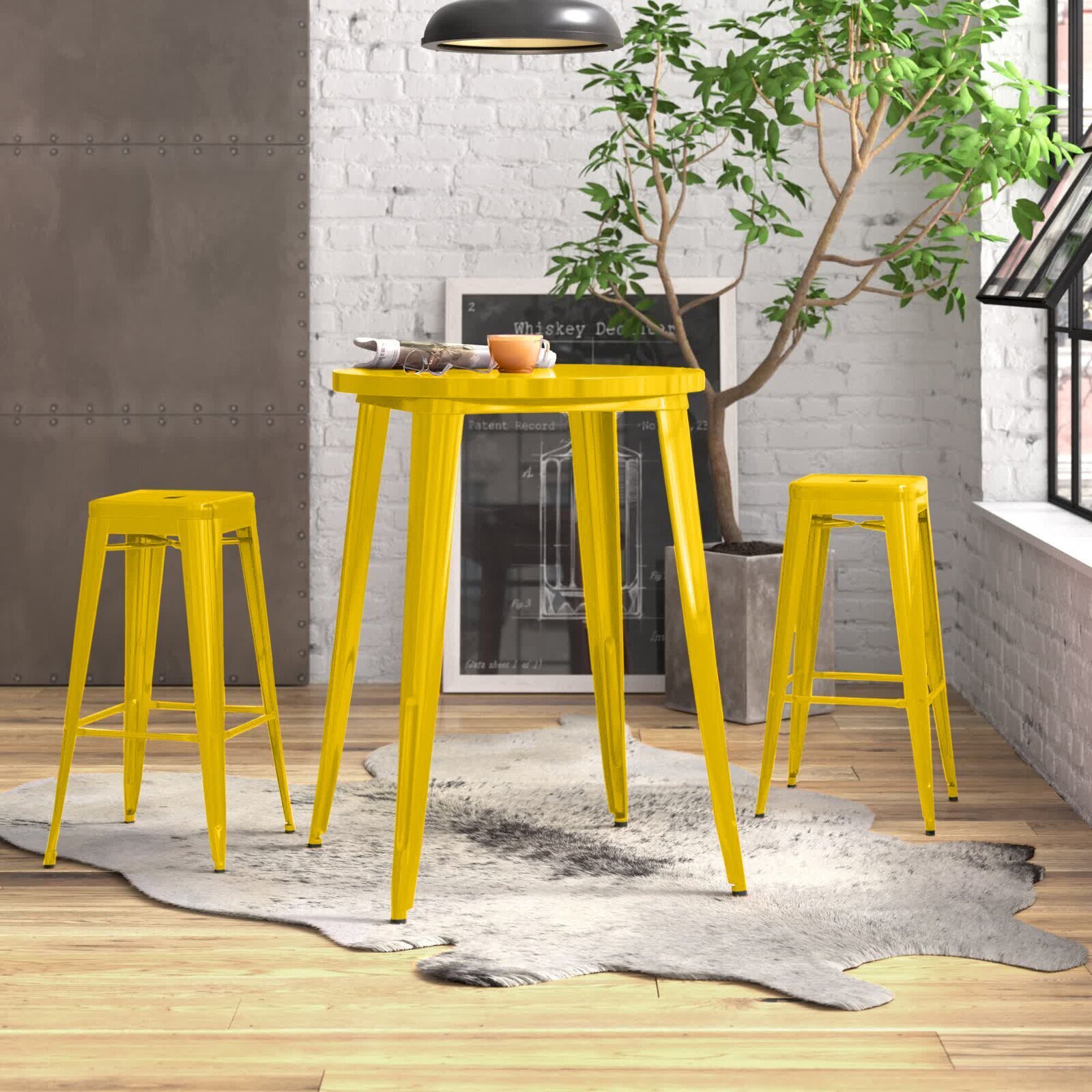 Backless Stools Bar Table Set