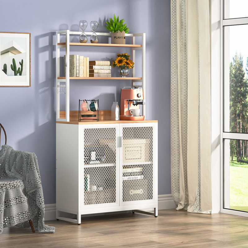 Bakers Rack With Cabinet