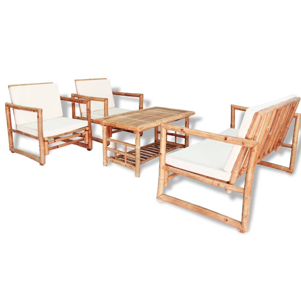 Bamboo Patio Set With Armrests