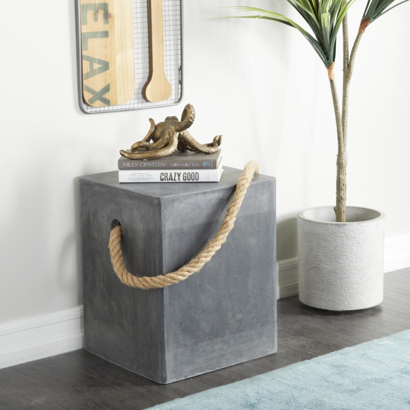 Barrville 17.7'' Tall Concrete Garden Stool