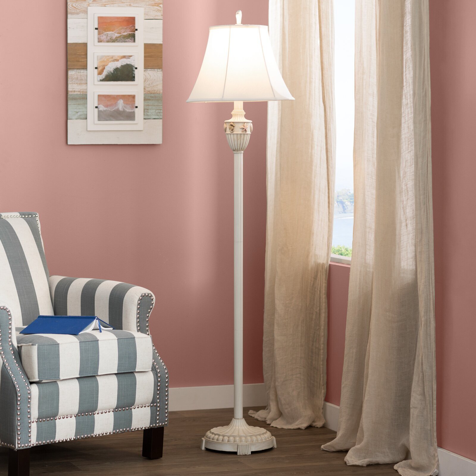 Beachy Seahorse Floor Lamp