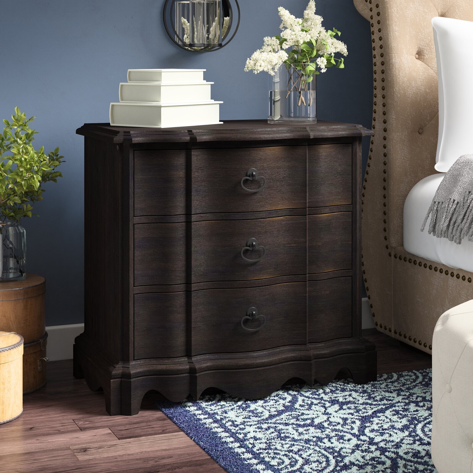 Beautiful Acacia Wood Nightstand