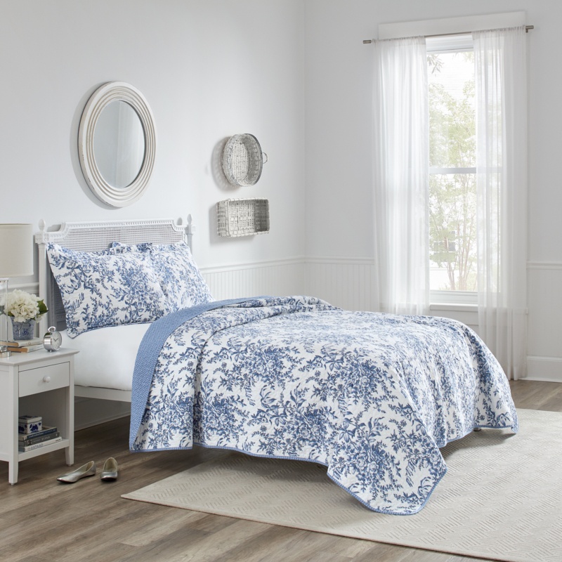 Bedford Cotton Reversible Quilt Set