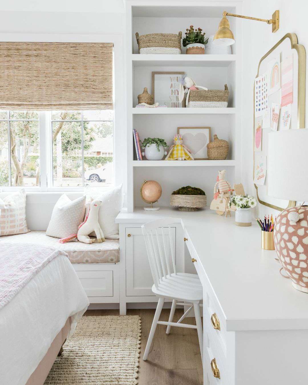 Bedroom with a spacious desk