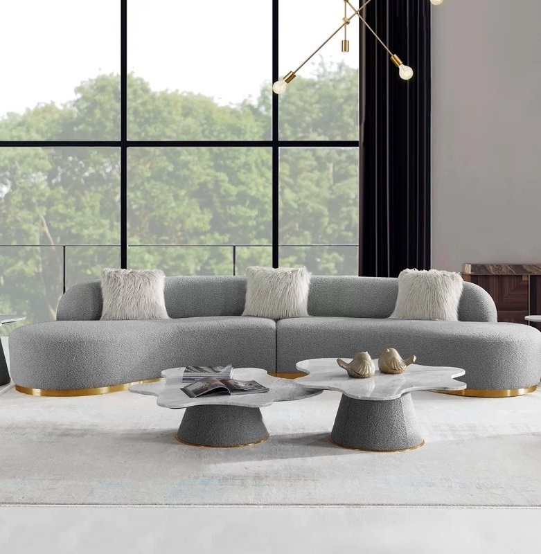 Bespoke sculptured circular sofa