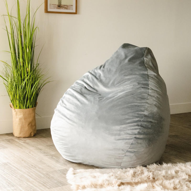 Big Joe Large Teardrop Foam Filled Bean Bag Chair with Soft Removeable Cover