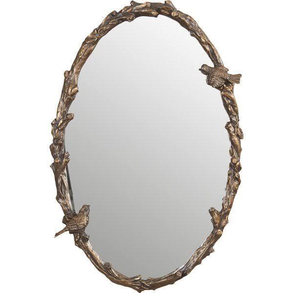 Bird Ornate Oval Mirror