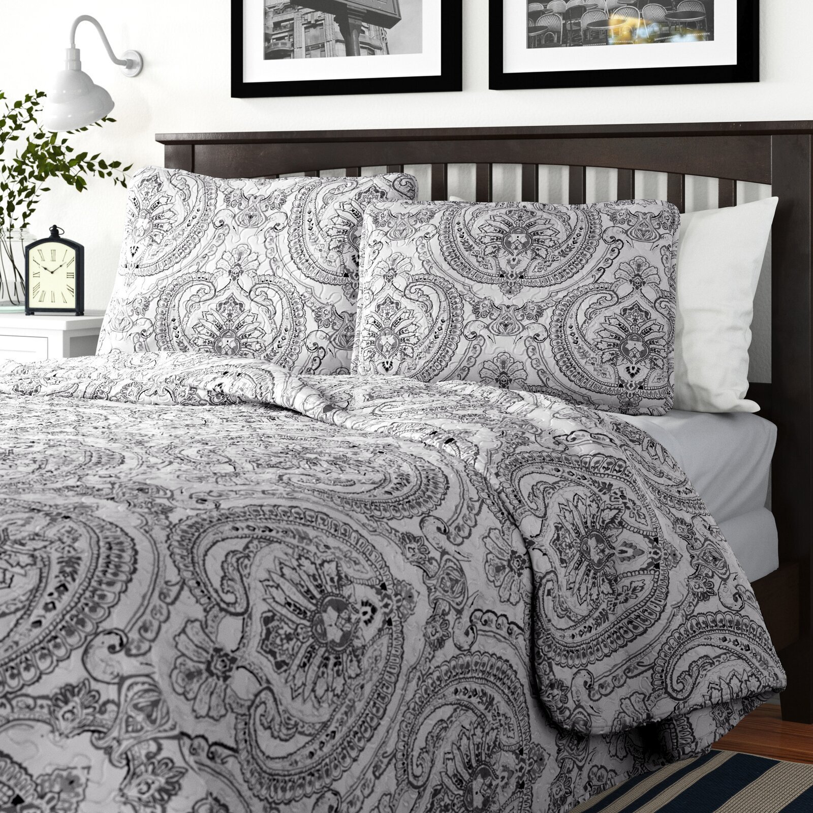 Black And White Damask Bedding