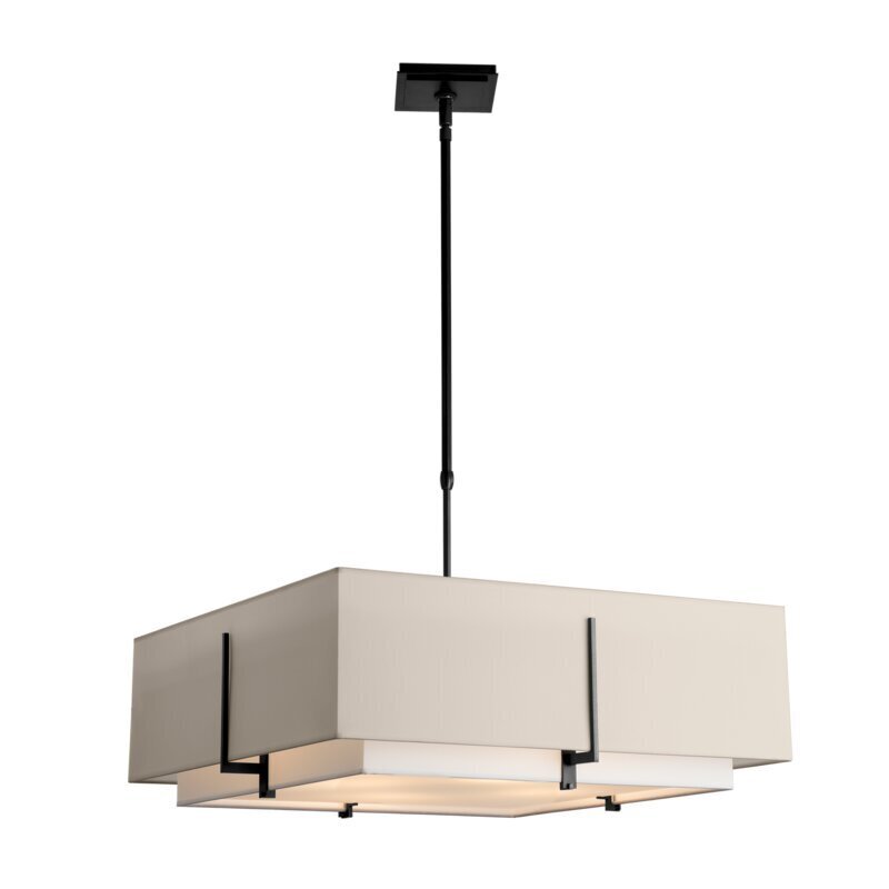 Black and White Rectangular Shade Chandelier
