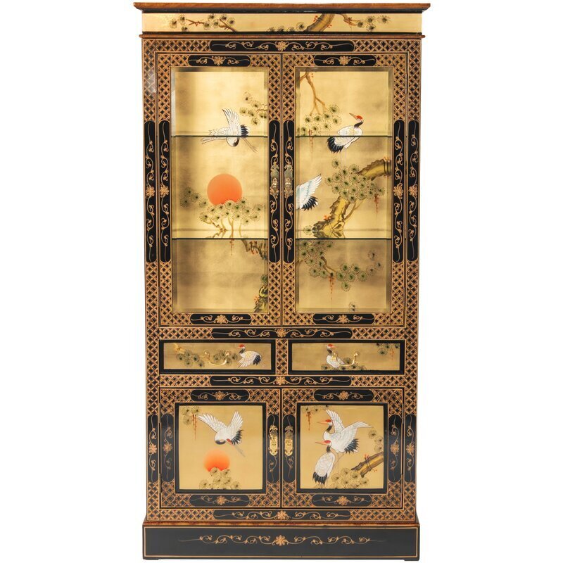 Black Chinese Display Cabinet