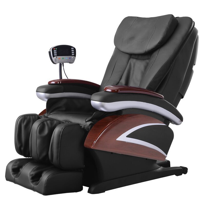Black Faux Leather Pedicure Station