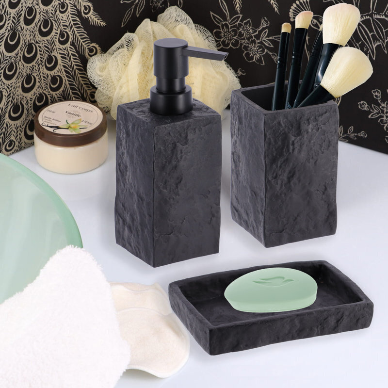 Black Stone Bathroom Accessories