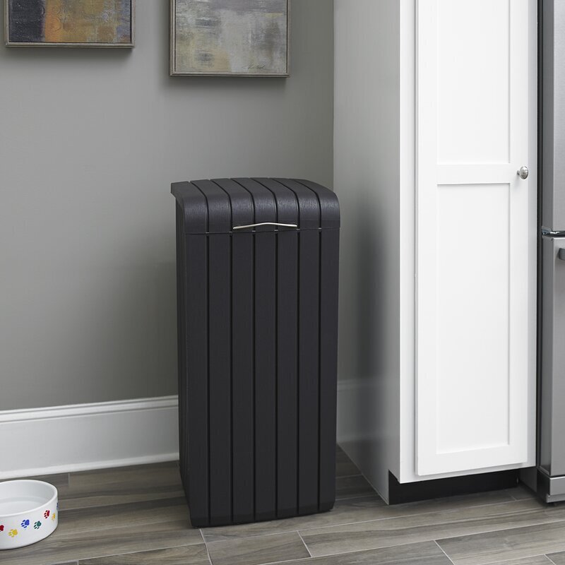 Black Wood Like Cute Kitchen Trash Cans