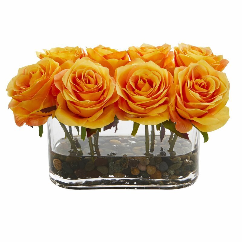 Blooming Rose Cuttings Artificial Floral Arrangements