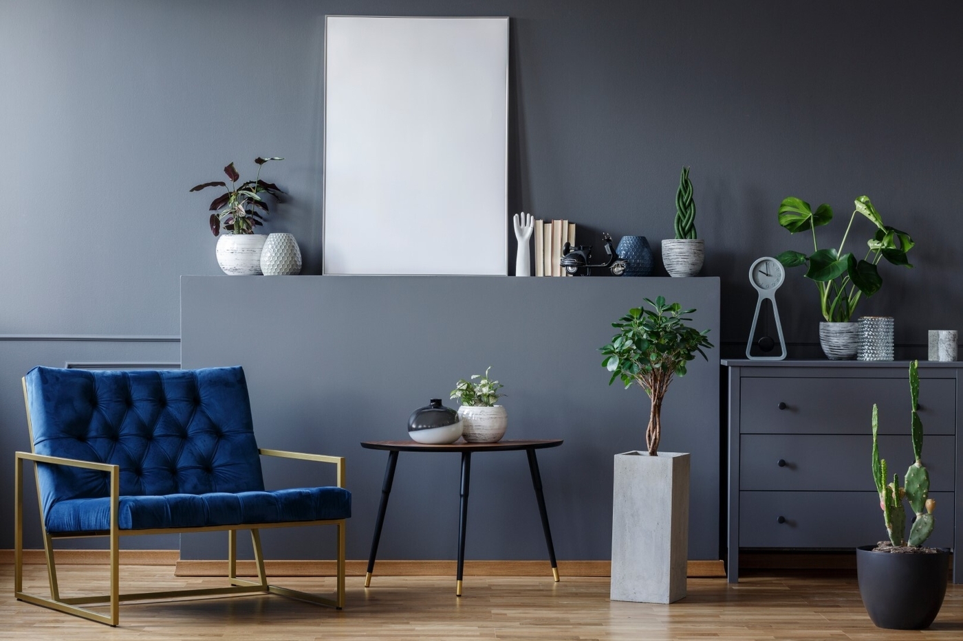 Blue armchair