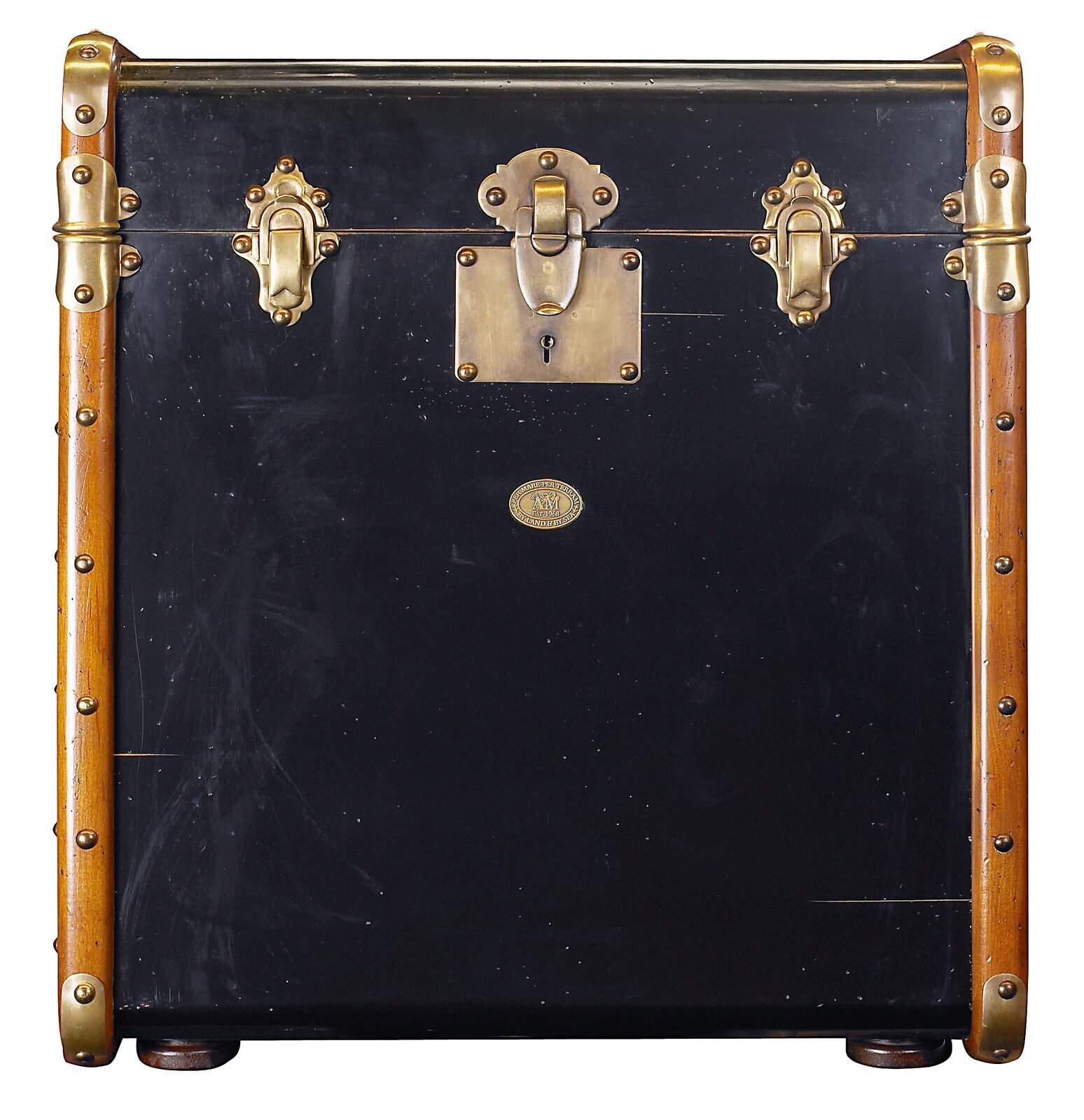 Blue Regal Block Trunk End Table