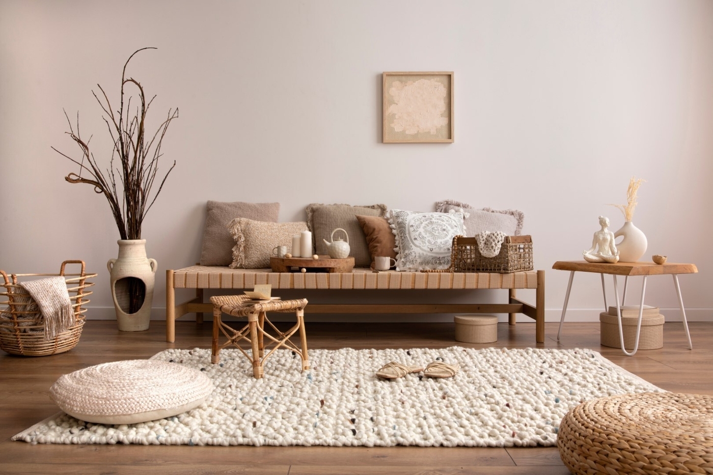 Boho and cozy interior