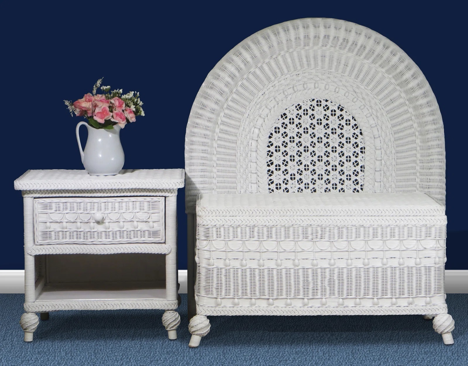 Boho Chic Rattan Bedroom Set