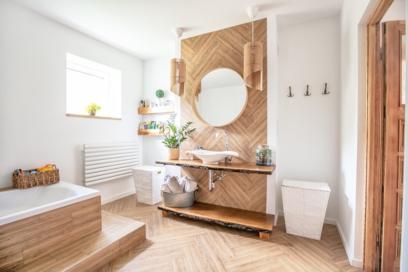 Boho style bathroom