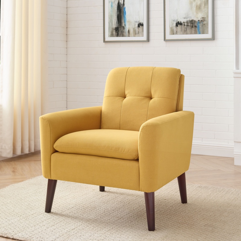 Mid-Century Modern Padded Armchair