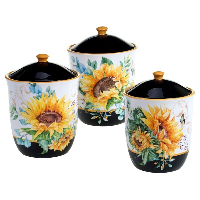 Bright Sunflower Yellow Canisters 