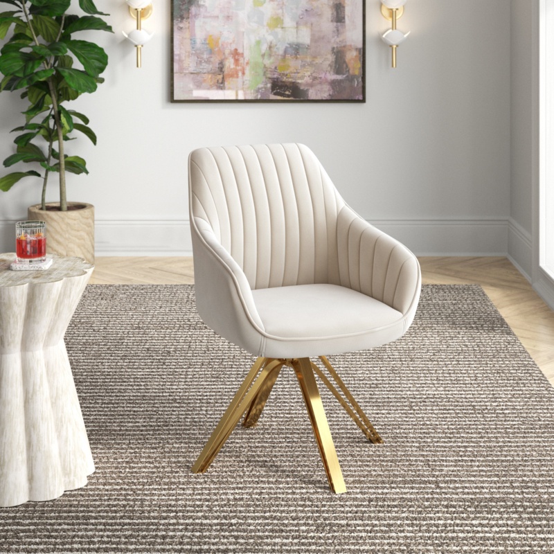 Brilliana Upholstered Swivel Accent Chair