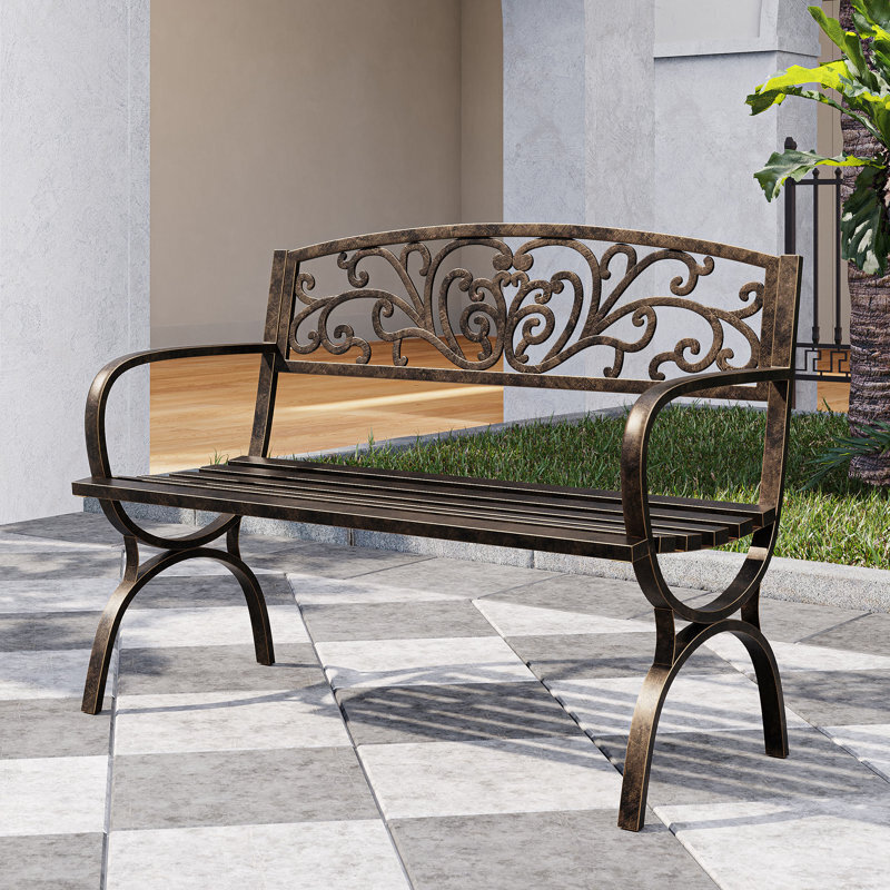 Bronze Lundberg Metal Garden Bench