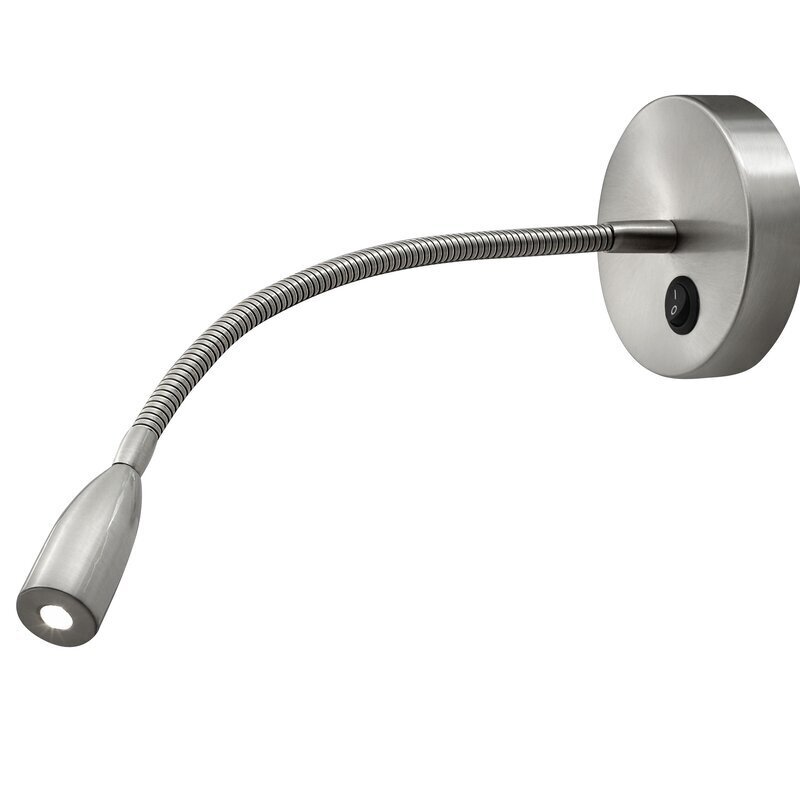 Brushed Steel Wall Mounted Reading Light