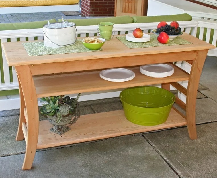 Buffet Style Cedar Table