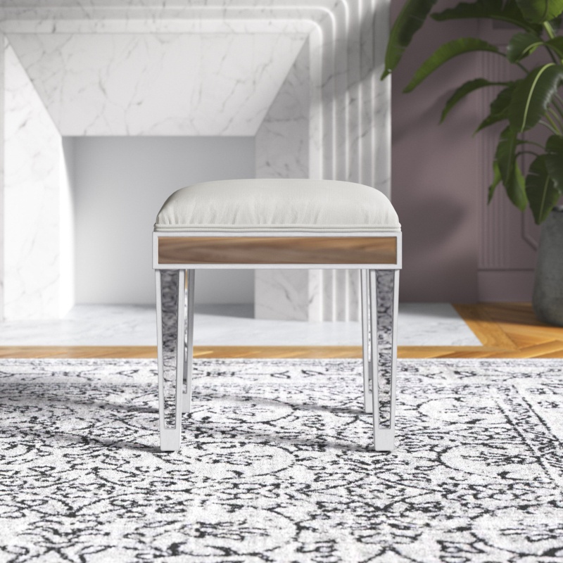 Cain 18'' Tall Vanity Stool