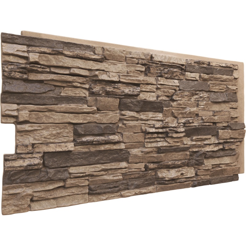 Canyon Ridge Stacked Faux Stone 45.75" x 24.5" Stone Wall Paneling